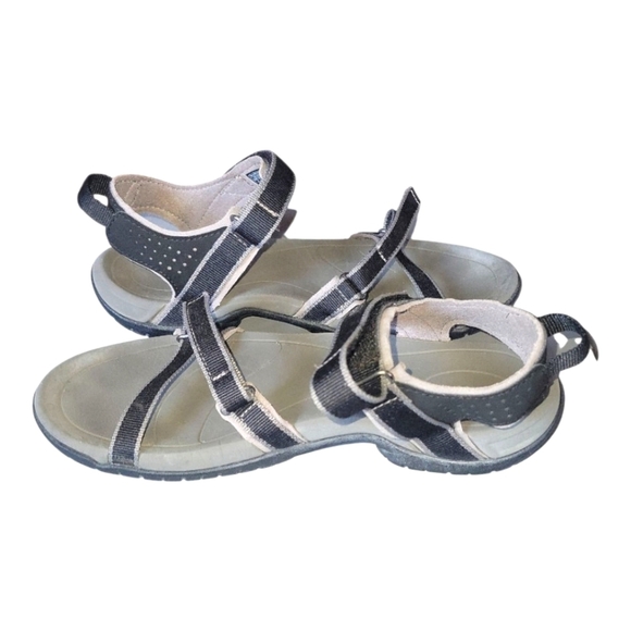 Teva Women's Verra Black and Gray Strappy Hiking Hook & Loop Sandals Sz 8 - Picture 5 of 9